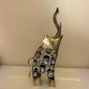 Metallic Elephant Sculpture